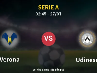 Kết Quả: Verona 1-3 Udinese – Highlight & Bàn Thắng | Serie A