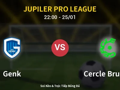 Soi Kèo Genk vs Cercle Brugge – 22:00 25/01 | Nhận Định, Dự Đoán Tỷ Số