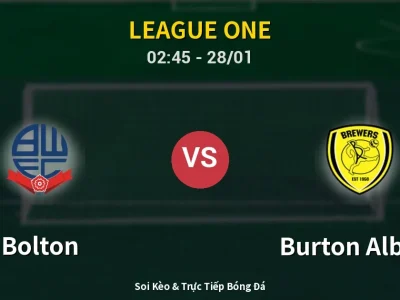Kết Quả: Bolton 2-1 Burton Albion – Highlight & Bàn Thắng | League One