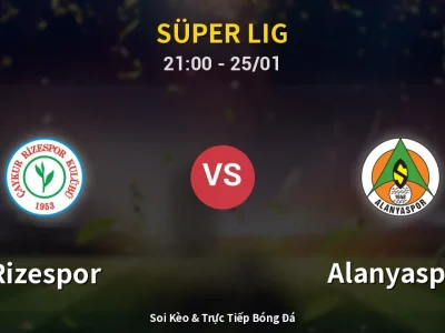 🔴 Trực Tiếp: Rizespor 0-0 Alanyaspor – Link Xem Süper Lig (Full HD)