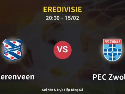 Kết Quả: Heerenveen 4-2 PEC Zwolle – Highlight & Bàn Thắng | Eredivisie