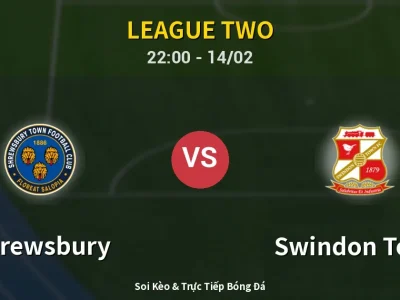Soi Kèo Shrewsbury vs Swindon Town – 22:00 14/02 | Nhận Định, Dự Đoán Tỷ Số