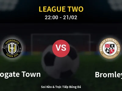 🔴 Trực Tiếp: Harrogate Town 0-0 Bromley – Link Xem League Two (Full HD)