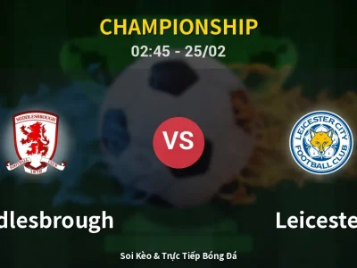 Kết Quả: Middlesbrough 1-1 Leicester – Highlight & Bàn Thắng | Championship