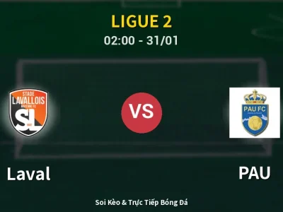 Kết Quả: Laval 0-1 PAU – Highlight & Bàn Thắng | Ligue 2