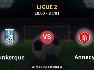 🔴 Trực Tiếp: Dunkerque 0-1 Annecy – Link Xem Ligue 2 (Full HD)