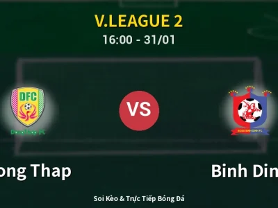 Kết Quả: Dong Thap 1-1 Binh Dinh – Highlight & Bàn Thắng | V.League 2