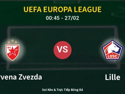 Kết Quả: FK Crvena Zvezda 0-2 Lille – Highlight & Bàn Thắng | UEFA Europa League