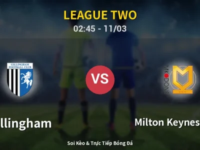Kết Quả: Gillingham 1-5 Milton Keynes Dons – Highlight & Bàn Thắng | League Two
