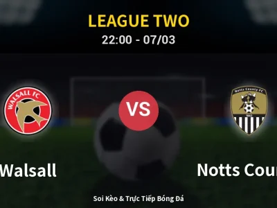 Soi Kèo Walsall vs Notts County – 22:00 07/03 | Nhận Định, Dự Đoán Tỷ Số