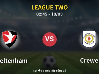 Kết Quả: Cheltenham 1-1 Crewe – Highlight & Bàn Thắng | League Two