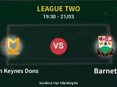 Soi Kèo Milton Keynes Dons vs Barnet – 19:30 21/03 | Nhận Định, Dự Đoán Tỷ Số