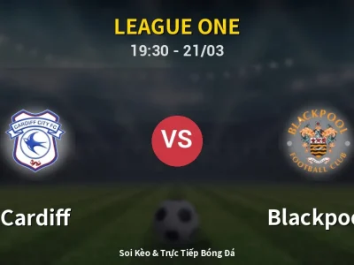 🔴 Trực Tiếp: Cardiff 0-0 Blackpool – Link Xem League One (Full HD)