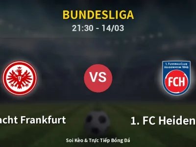 Soi Kèo Eintracht Frankfurt vs 1. FC Heidenheim – 21:30 14/03 | Nhận Định, Dự Đoán Tỷ Số