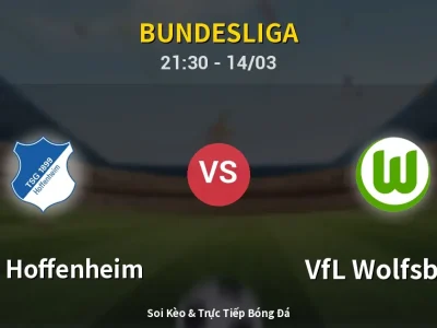 🔴 Trực Tiếp: 1899 Hoffenheim 0-0 VfL Wolfsburg – Link Xem Bundesliga (Full HD)