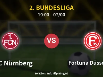 Kết Quả: 1. FC Nürnberg 0-1 Fortuna Düsseldorf – Highlight & Bàn Thắng | 2. Bundesliga