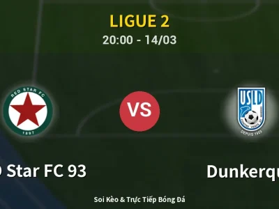 Soi Kèo RED Star FC 93 vs Dunkerque – 20:00 14/03 | Nhận Định, Dự Đoán Tỷ Số
