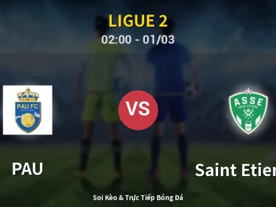 Kết Quả: PAU 0-3 Saint Etienne – Highlight & Bàn Thắng | Ligue 2