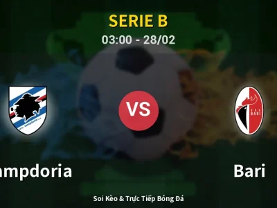 Kết Quả: Sampdoria 0-2 Bari – Highlight & Bàn Thắng | Serie B