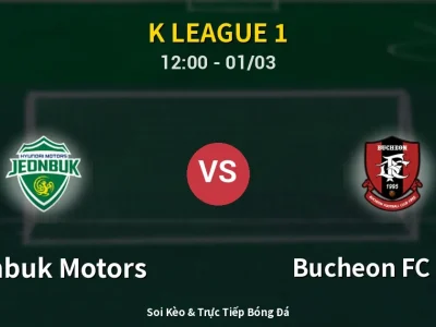Kết Quả: Jeonbuk Motors 2-3 Bucheon FC 1995 – Highlight & Bàn Thắng | K League 1