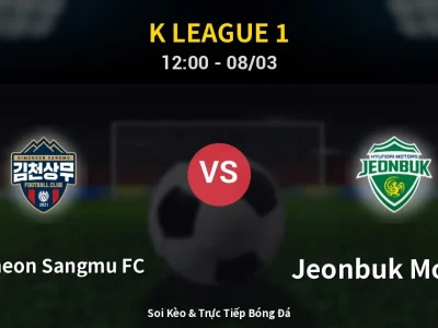 Kết Quả: Gimcheon Sangmu FC 1-1 Jeonbuk Motors – Highlight & Bàn Thắng | K League 1