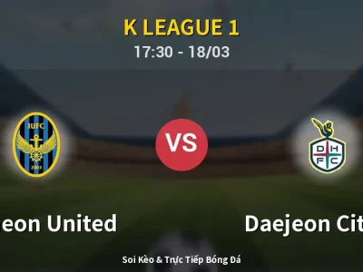 Kết Quả: Incheon United 1-3 Daejeon Citizen – Highlight & Bàn Thắng | K League 1