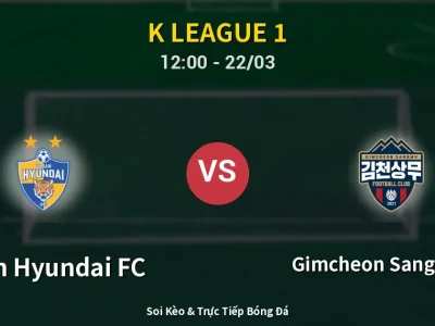 Kết Quả: Ulsan Hyundai FC 0-0 Gimcheon Sangmu FC – Highlight & Bàn Thắng | K League 1