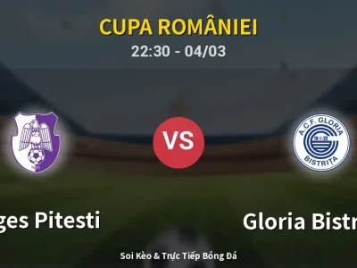 Soi Kèo Arges Pitesti vs Gloria Bistriţa – 22:30 04/03 | Nhận Định, Dự Đoán Tỷ Số