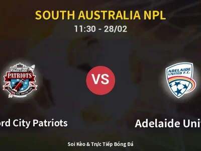 Kết Quả: Playford City Patriots 4-2 Adelaide United II – Highlight & Bàn Thắng | South Australia NPL