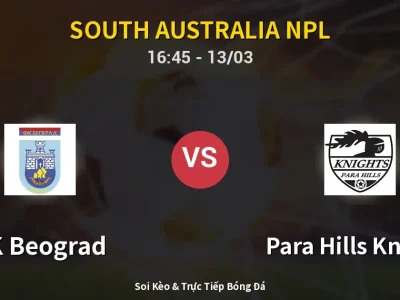 Kết Quả: FK Beograd 5-0 Para Hills Knights – Highlight & Bàn Thắng | South Australia NPL