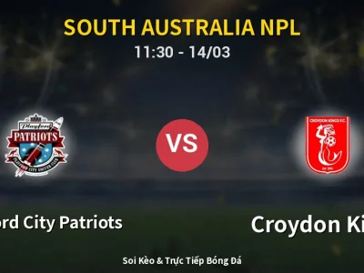 Soi Kèo Playford City Patriots vs Croydon Kings – 11:30 14/03 | Nhận Định, Dự Đoán Tỷ Số