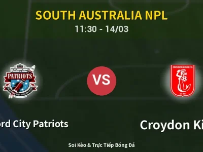 Soi Kèo Playford City Patriots vs Croydon Kings – 11:30 14/03 | Nhận Định, Dự Đoán Tỷ Số