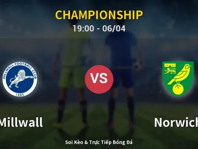 Soi Kèo Millwall vs Norwich – 19:00 06/04 | Nhận Định, Dự Đoán Tỷ Số