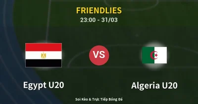 Egypt U20 vs Algeria U20 31/03
