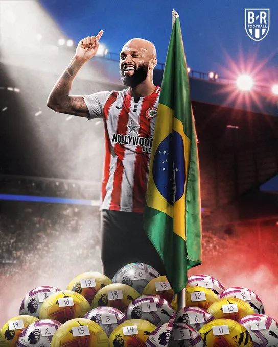 Igor Thiago đang là cây săn bàn đáng chú ý ở Ngoại hạng Anh mùa này - Ảnh: @AmadXMbuemo