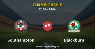 Southampton vs Blackburn 15/04