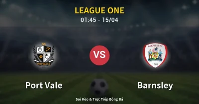 Port Vale vs Barnsley 15/04