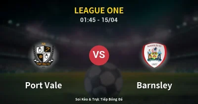 Port Vale vs Barnsley 15/04