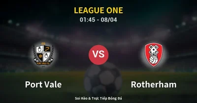 Port Vale vs Rotherham 08/04